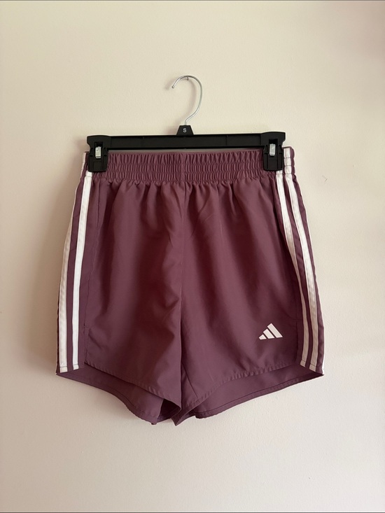 adidas Pants - adidas Women's Athletic Shorts in Burgundy with White Stripes